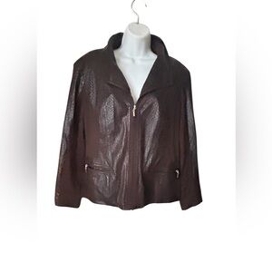 JM Collection, Women's Brown Jacket, 14 plus